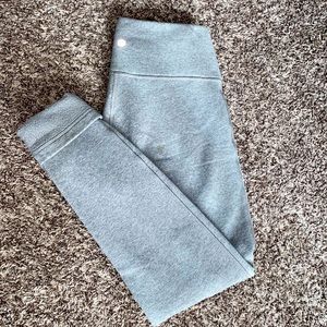 Lululemon Gray Fleece Lined Legging Wunder Lounge Pant 4